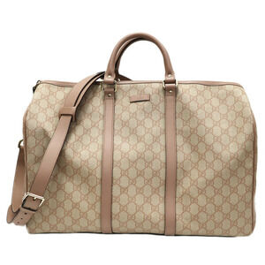 Gucci Boston bag canvas pink beige
